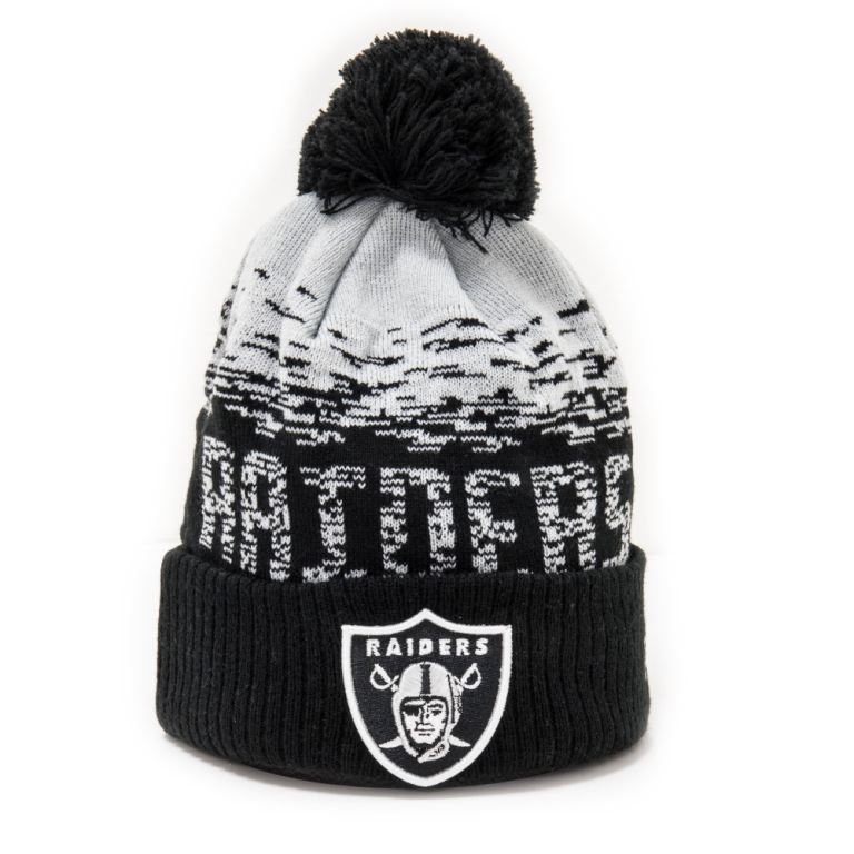 Gorras New Era Nfl Negros - Las Vegas Raiders Sport Cuff Beanie Hat 46327RZEO